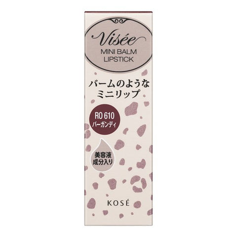 Kose Visee Riche Mini Balm Ro610 Burgundy 2.1g - Japanese Essence Lipsticks