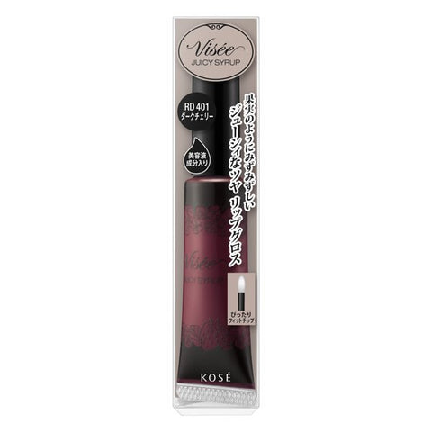 Kose Visee Riche Juicy Syrup Rd401 Dark Cherry 9.5g - Japanese Glossy Lip Gloss