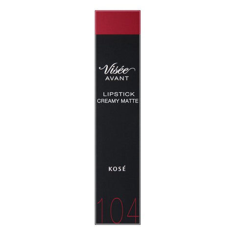 Kose Visee Avant Lipstick Creamy Mat 104 Vermillion 3.5g - Japanese Matte Lipstick