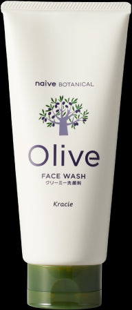 Kracie Naive Botanical Olive Creamy Face Wash 130g - Japanese Creamy Face Wash