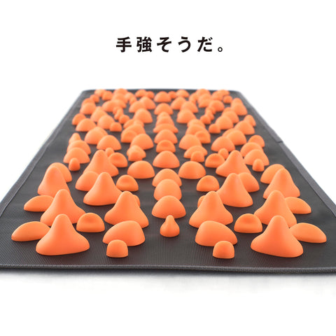 La-Vie 3B-4770 Foot Pot Mat Japan - Pressure Point Arch Bigger Black & Orange