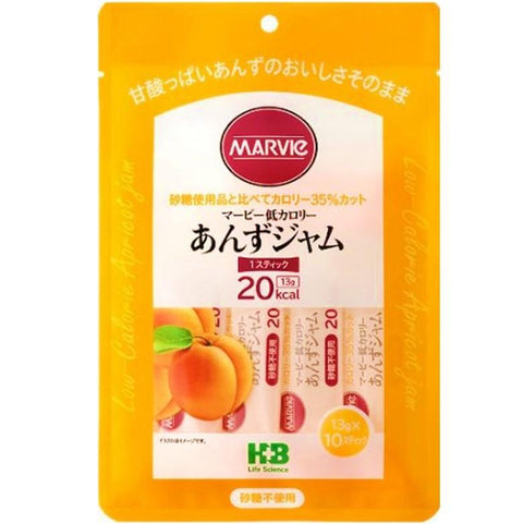 H+B Life Science Marvie Low Calorie Apricot Jam 13g x 10 Sticks - Japanese Diet Foods