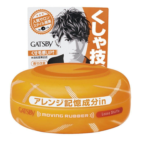 Mandom - Gatsby Moving Rubber Hair Wax Loose Shuffle 80g