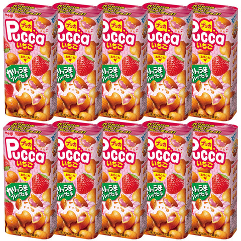 Meiji Strawberry Pucca 39G X 10 Boxes Japan