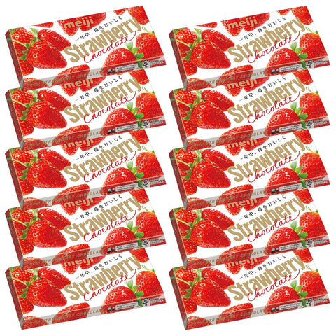 Meiji Japan Strawberry Chocolate 46G X 10Pcs