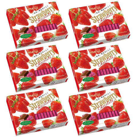 Meiji Strawberry Chocolate Box 120G 6 Pieces From Japan