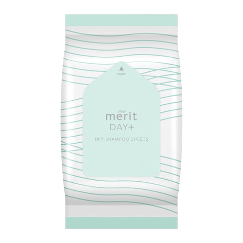 Merit Day Plus Dry Shampoo Sheet Japan White Green 12 Sheets