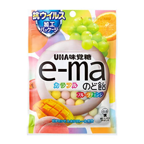 E-Mail Throat Candy Bag Japan 50G Fukuro X 12 Bags (6 X 2) - Colorful Fruit Change