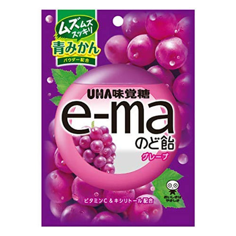 Uha Miguto E-Ma Throat Candy Grape 50G Bag 6-Pack Japan