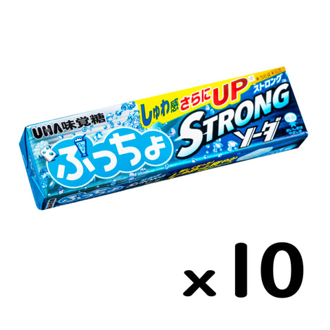 Uha Miguto Puccho Stick Strong Soda 10 Grains Japan 10 Pieces