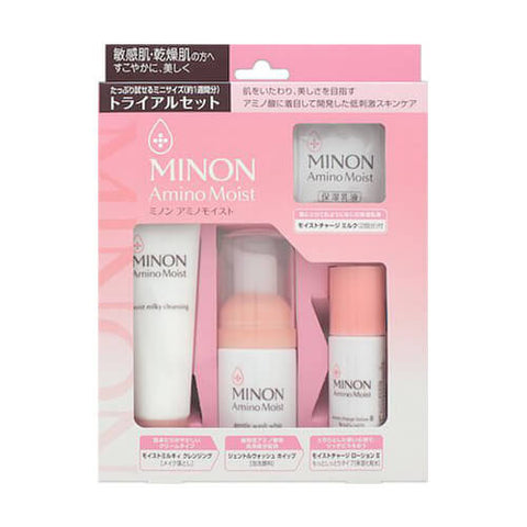 Minon Amino Moist Trial Set · Milky Cleansing · Wash Whip · Charge Lotion ll - Japanese Beauty Set