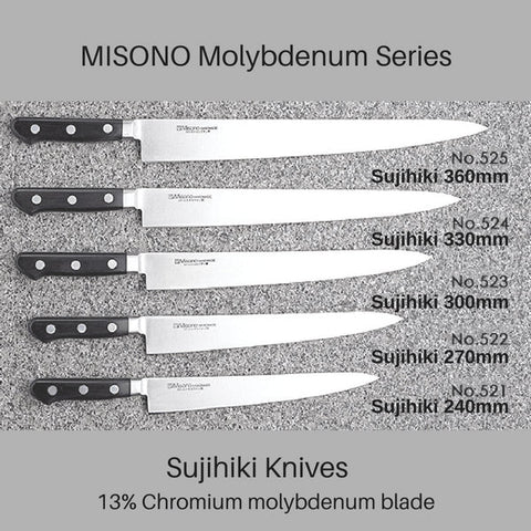 Misono Molybdenum Sujihiki Knife Sujihiki 240mm (No.521)