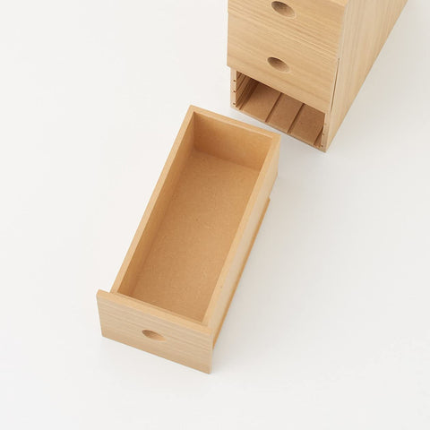 Muji Wooden Small Storage 3 Tier Japan - 8.4X17X25.2Cm | 82603323 | Mujirushi Ryohin