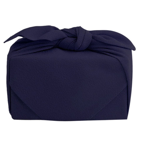 Musubi Furoshiki 70Cm Plain Navy Blue Tetsukon Ichikoshi Made In Japan 10184-021