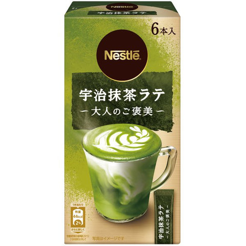 Nestle Japan Nescafe Gold Blend Adult Reward Uji Matcha Latte 6 Sticks - Tasty Matcha Latte