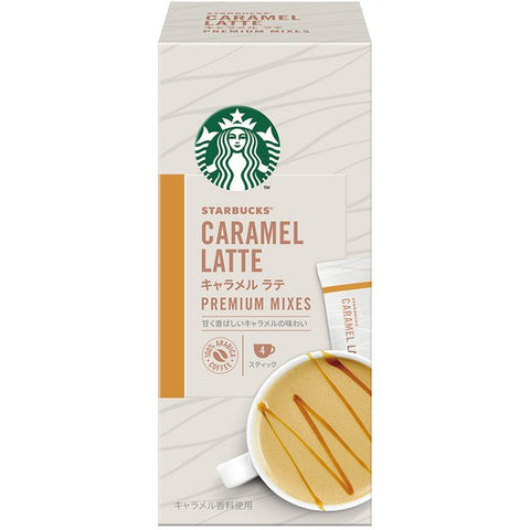 Nestle Japan Starbucks Premium Mixes Caramel Latte 4 Sticks - Caramel Flavor Latte