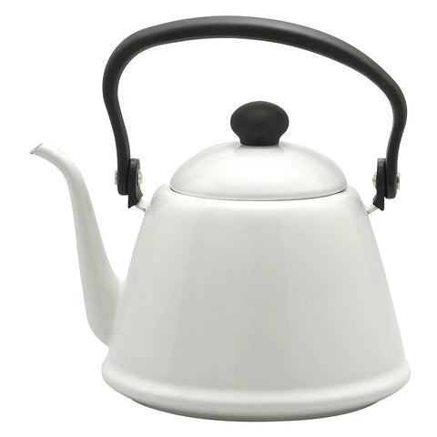 Noda Horo Enamelware Japan Induction Pour Over Kettle 2L White