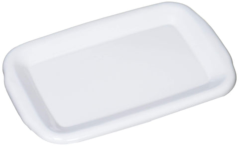 Noda Horo White Series Enamel Lid For Rectangle Deep M Made In Japan