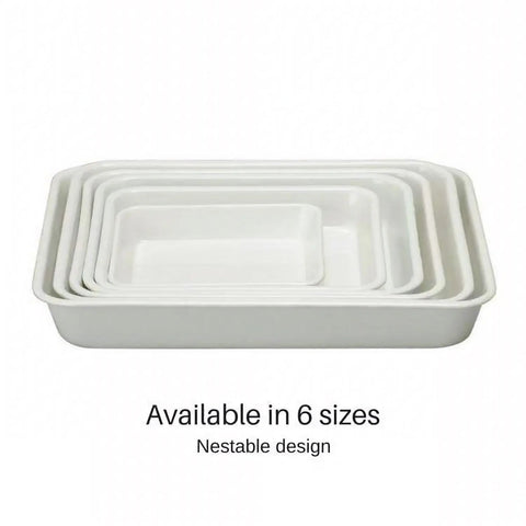 Noda Horo White Series Enamel Nestable Meal Prep Baking Tray No.10