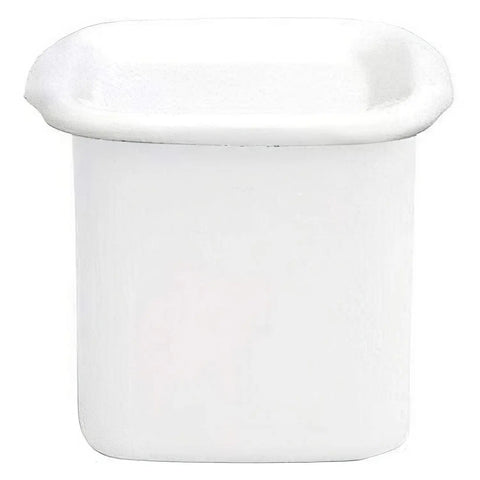 Noda Horo White Series Enamel Square Food Containers With Enamel Lid Large