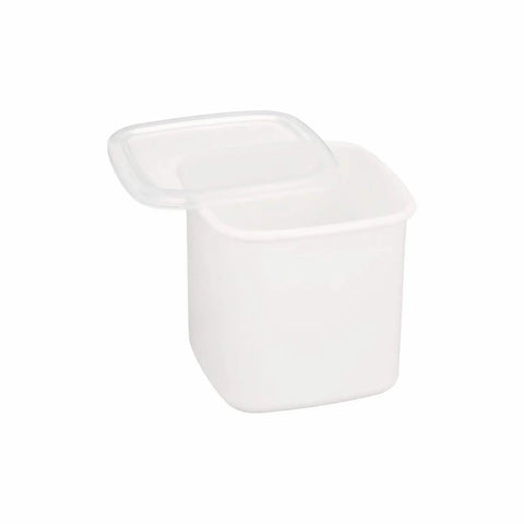 Noda Horo White Series Enamel Square Food Containers With Lid Large