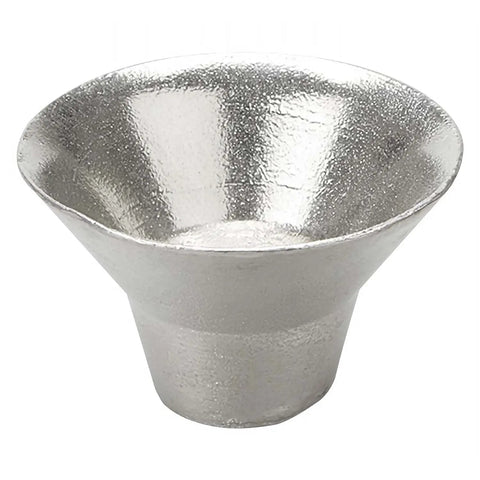 Nousaku Hand-Crafted Cast Tinware Sakazuki Cold Sake Cup 30Ml Silver