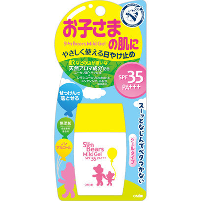 Omi Menturm Sun Bears Mild Gel SPF35 PA+++ 30ml - Sunscreen For Kids - Made In Japan