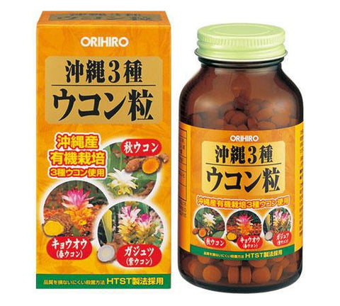 Orihiro Okinawa Three Types Of Turmeric 420 Tables - Vitamin And Health Supplements From Japan