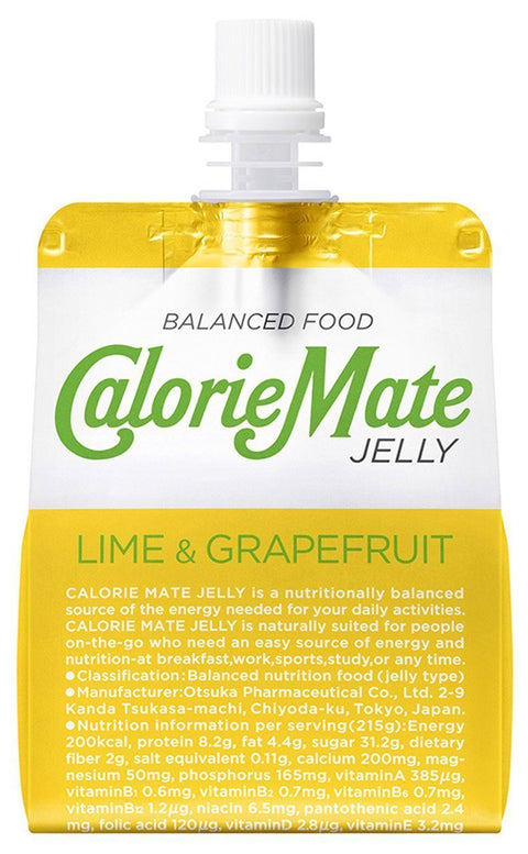 Calorie Mate Japan Jelly Lime & Grapefruit Flavor 215G Pouch X 24 Pieces 3 Cases