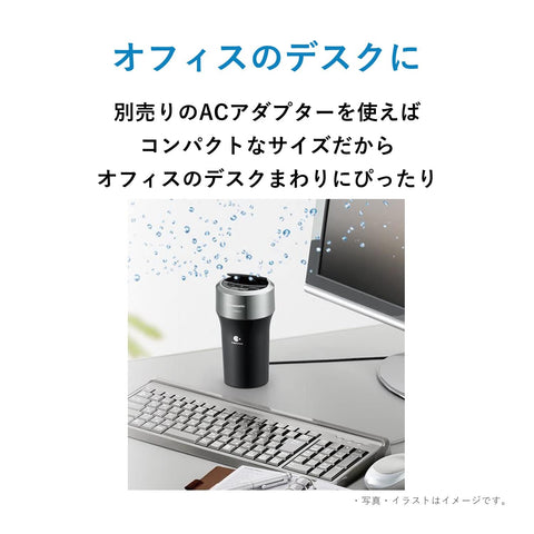 Panasonic Nanoe Generator F-Gmk01-K Chrome Black ~1 Tatami Japan - Clean Air Car/Desk (Adapter Sold Separately) Compact