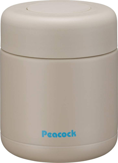 The-Peacock Peacock Food Jar 300Ml Stainless Steel Japan Sand Beige Lkd-30 Ca