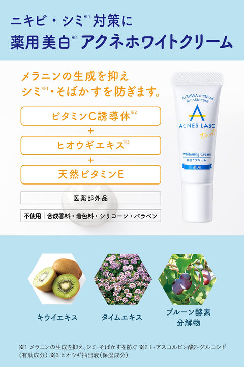 Acnes Labo 7G Medicated Whitening Cream After Blemishes Acne Japan Patch