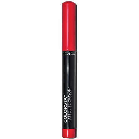 Revlon Color Stay Matte Light Crayon 010 Air Kiss - Japanese Red Matte Lipstick