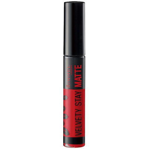 Rimmel Velveti Stay Matt 007 Red 6ml - Japanese Red Lipstick Brands - Lips Makeup