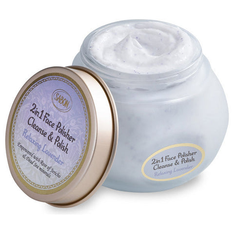 Sabon Face Polisher Relaxing Lavender Scent - Japanese Scrub Face Wash - Facial Wash Brand