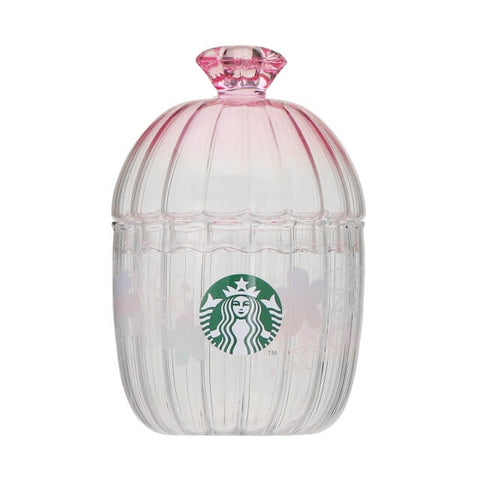 Starbucks Sakura 2022 Cherry Blossoms Glass Canister - Japanese Starbucks Glass Cups