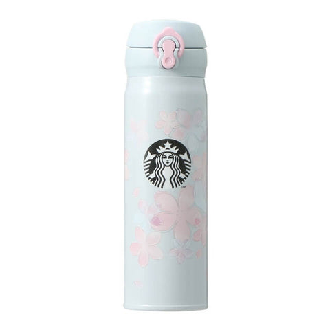 Starbucks Sakura 2022 Handy Stainless Bottle Blue 500ml - Japanese Starbucks Thermos Bottles