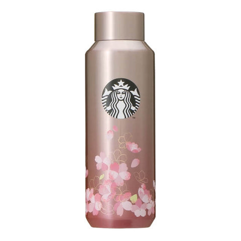 Starbucks Sakura 2022 Stainless Bottle Cherry Blossoms Pink Gold 473ml - Japanese Starbucks Bottles