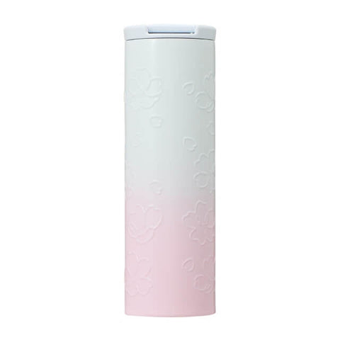 Starbucks Sakura 2022 Stainless Steel Tumbler Embossed Bloom 473ml - Japanese Starbucks Tumblers