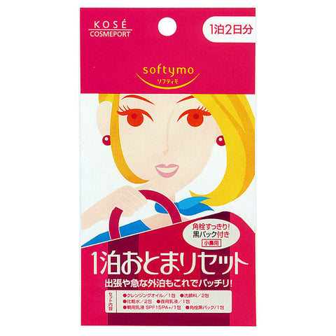 Kose Softymo 1-Night Set For Business Trip & Sudden Overnight Stay - Japanese Convenient Beauty Set