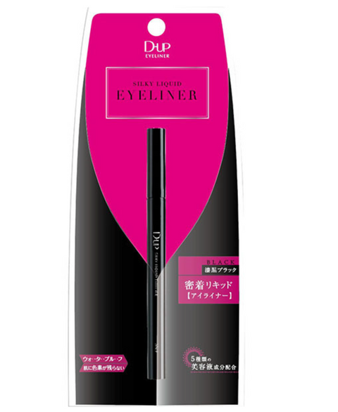 D-Up Silky Liquid Eyeliner Jet Black Color - Japanese Liquid Eyeliner - Eyes Makeup