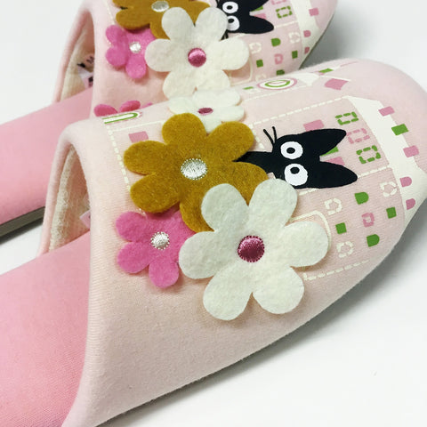 Senko Kiki'S Delivery Service Jiji Hello Slippers 24Cm Pink Cat Ghibli 75571 Japan