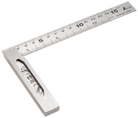 Shinwa Measurement 62009 15Cm Square Cm Scale Stainless Steel - Made In Japan