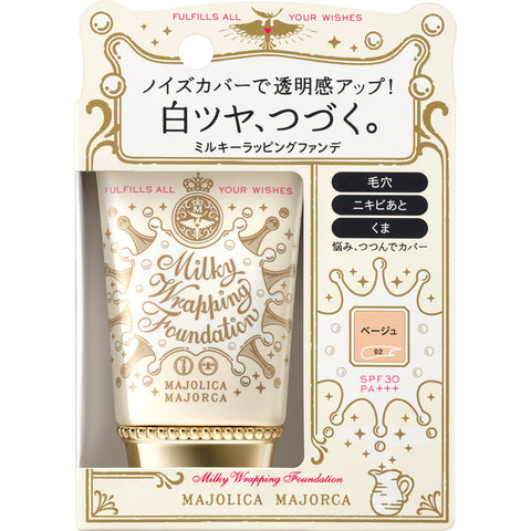 Shiseido Majolica Majorca Milky Wrapping Foundation 02 Beige SPF30 PA+++ 30g