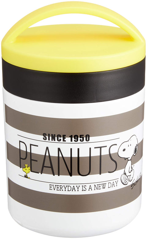 Skater Japan Insulated Soup Jar 300Ml Snoopy Monochrome Peanuts