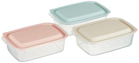 Skater No Grooves 700Ml Set Of 3 Storage Containers - Japan Made Microwave & Dishwasher Safe Fcnn7-A