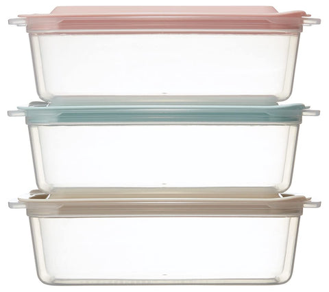 Skater No Grooves 700Ml Set Of 3 Storage Containers - Japan Made Microwave & Dishwasher Safe Fcnn7-A