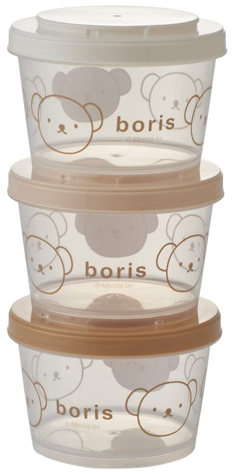 Skater Sij3-A 3-Piece 240Ml Japan Side Dish Storage Container Set - Boris Dick Bruna