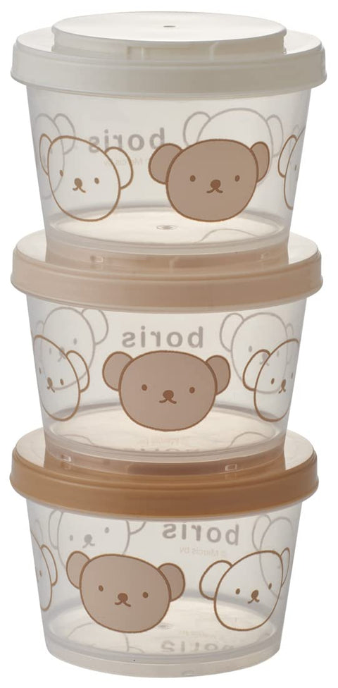 Skater Sij3-A 3-Piece 240Ml Japan Side Dish Storage Container Set - Boris Dick Bruna