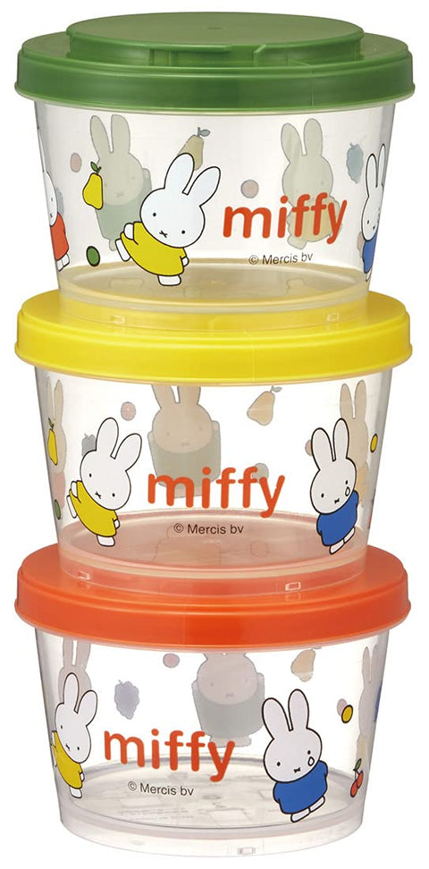 Skater Japan 3P 240Ml Side Dish Container Miffy 21 Sij3-A